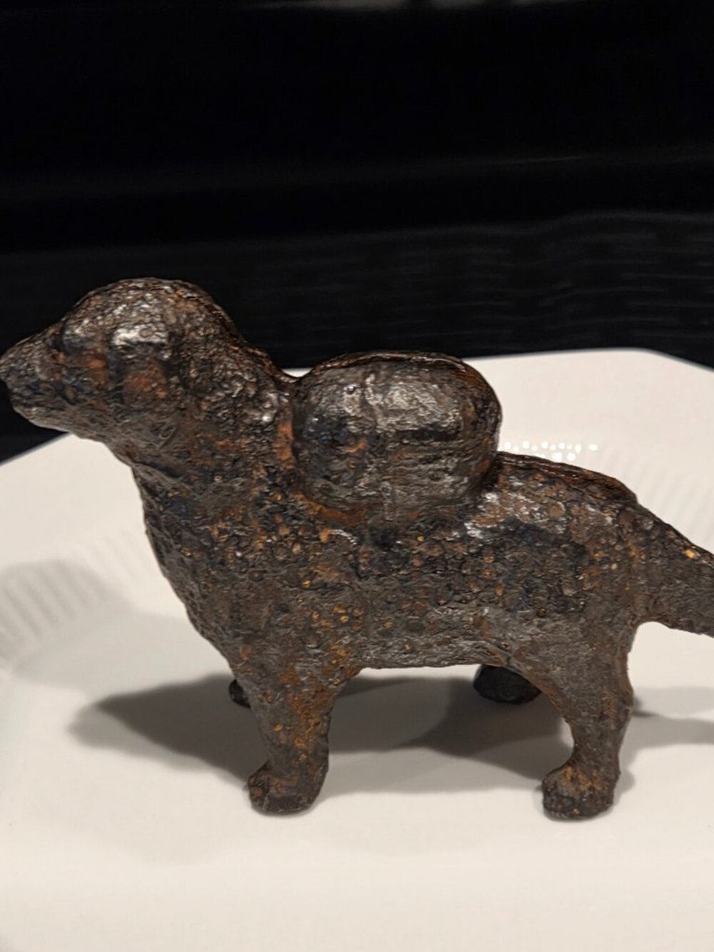 AC Williams Rescue St. Bernard Cast Iron Still Bank 5 Inches